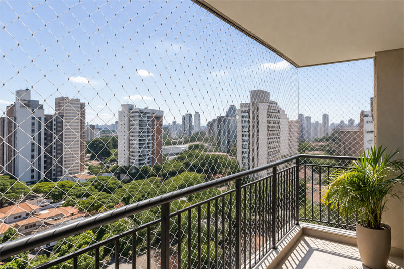 Rede de proteção para sacada de apartamento