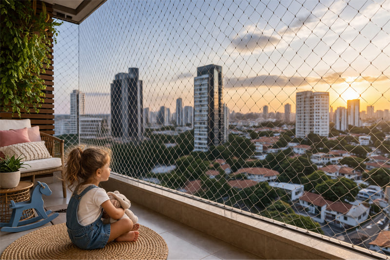 rede de proteção para sacada em apartamento