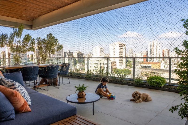 rede de proteção para cobertura com pets e crianças