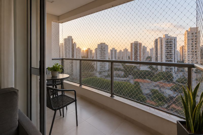 rede de proteção em sacada de apartamento alugado