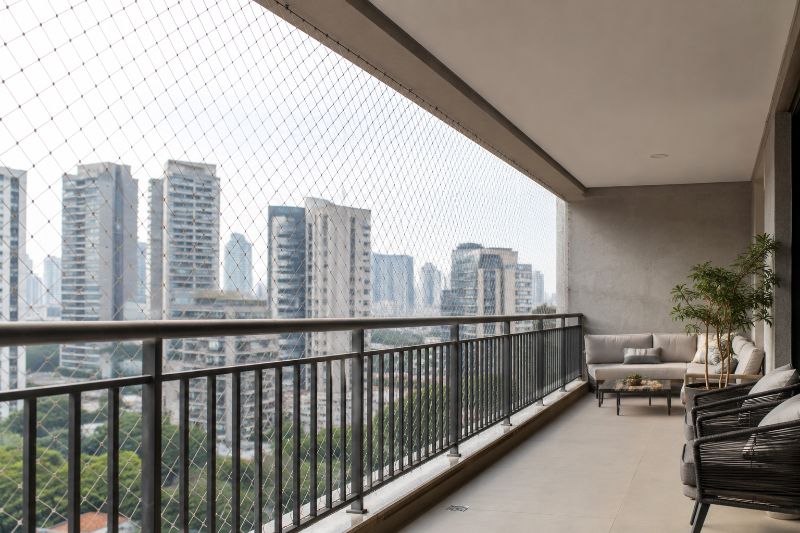 rede de proteção no Brooklin SP em varanda de apartamento